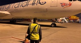 Virgin Atlantic’in yardım uçağı Adana’ya geldi