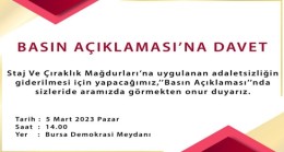 STAJ ve ÇIRAK MAĞDURLARI YİNE MEYDANLARA İNİYOR