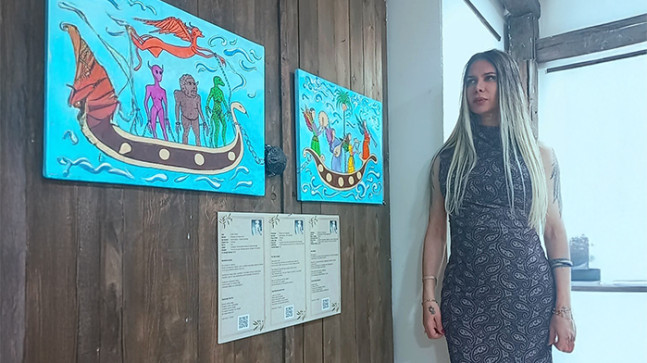 Eylül Duru, “Meleklerin Gemisi” adlı eseriyle Gazze için barış mesajı verdi