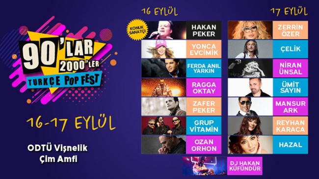 Başkent eylül ayını iki dev festival ile karşılıyor;  “90’lar & 2000’ler Türkçe Pop Fest” ve “Oktoberfest”