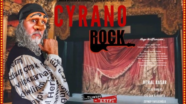 Sezonun en iddialı oyunlarından müzikal komedi “Cyrano Rock” prömiyer için gün sayıyor