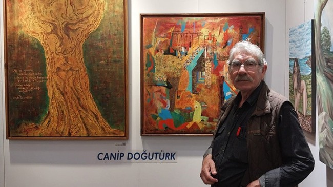 Canip Doğutürk, ArtContact Fuarı’nda Eserleriyle Göz Doldurdu.