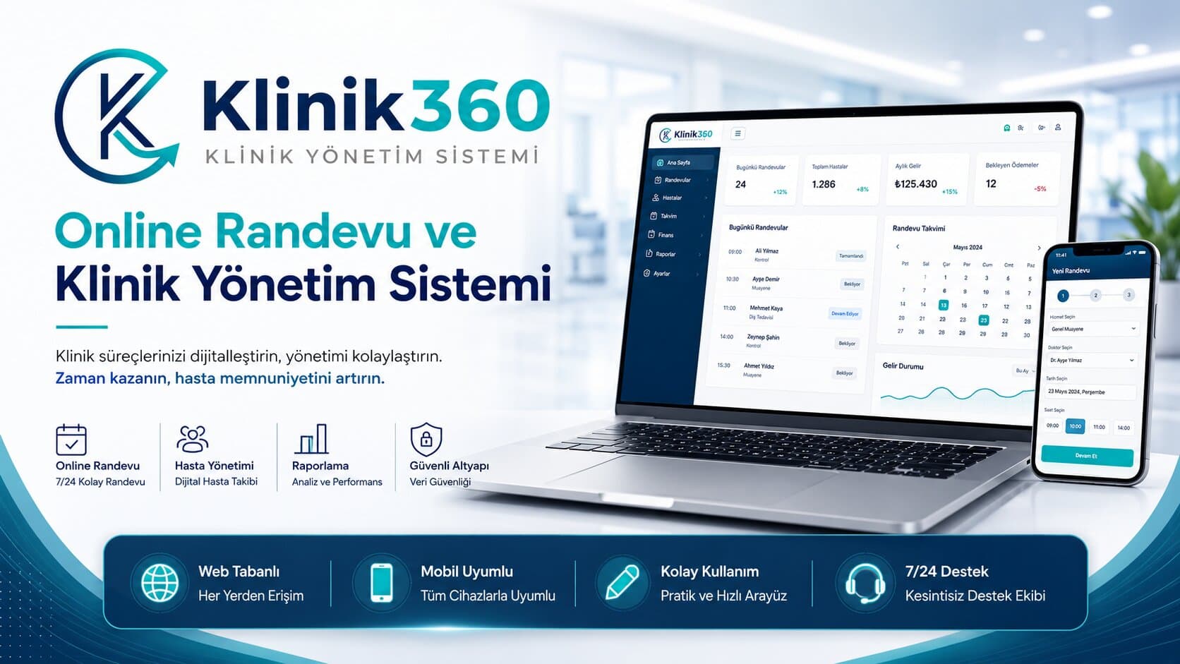 Klinik Yönetim Sistemi: Sağlık Kurumlarında Verimliliği Artırmanın Yolu